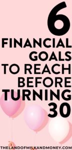 These finance tips are just what I needed with my 30th birthday coming up! I've been putting off managing money stuff for so long but I really have to start to save money and start budgeting, so these ideas and goals are great! #savemoney #financialfreedom #personalfinance #money #budget #frugal #hacks #tips #inspiration #birthday #save #investing #finances #advice
