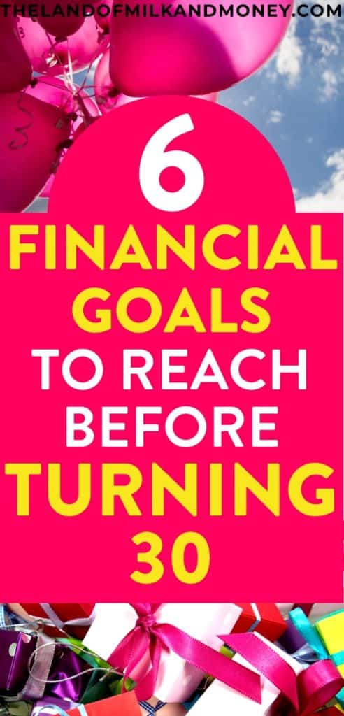 These finance tips are just what I needed with my 30th birthday coming up! I've been putting off managing money stuff for so long but I really have to start to save money and start budgeting, so these ideas and goals are great! #savemoney #financialfreedom #personalfinance #money #budget #frugal #hacks #tips #inspiration #birthday #save #investing #finances #advice 