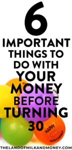 These finance tips are just what I needed with my 30th birthday coming up! I've been putting off managing money stuff for so long but I really have to start to save money and start budgeting, so these ideas and goals are great! #savemoney #financialfreedom #personalfinance #money #budget #frugal #hacks #tips #inspiration #birthday #save #investing #finances #advice