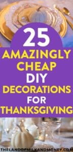 These DIY ideas for cheap Thanksgiving home decorations are incredible - and so easy given they only use things from the Dollar Store. These tips have given me a ton of inspiration for decorating our door, porch and mantle ready for our Thanksgiving party - it’ll look so rustic and elegant and even the kids can help with the simple crafts! The fact I'll get to save money and stay on a budget is just icing on the cake!