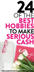 This list of ideas for hobbies that make money online and at home are amazing! I SO needed some extra cash, so these tips were great inspiration to try to get started at doing things like DIY crafts to make money for the house budget. I bet these would be fantastic for stay at home moms! Super fun, creative, interesting, easy - and cheap!