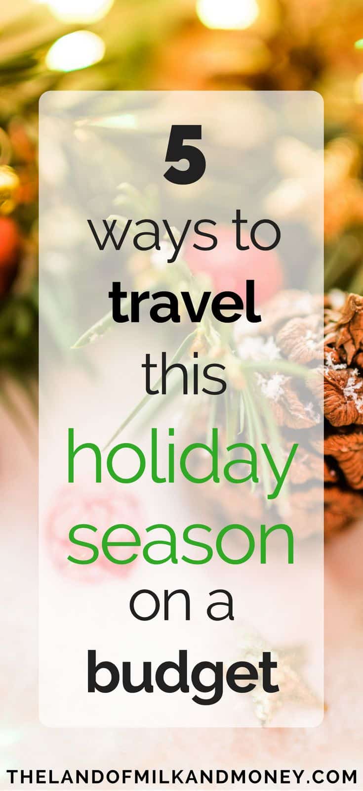 These cheap Christmas travel ideas are great money saving tips for the holidays. Trying to do Christmas on a budget can be super hard but seeing how to do a frugal Christmas with things like this is amazing to help me save money and embrace frugal living, even when trying to get to my dream destinations these holidays! #christmas #holidays #frugal #savemoney